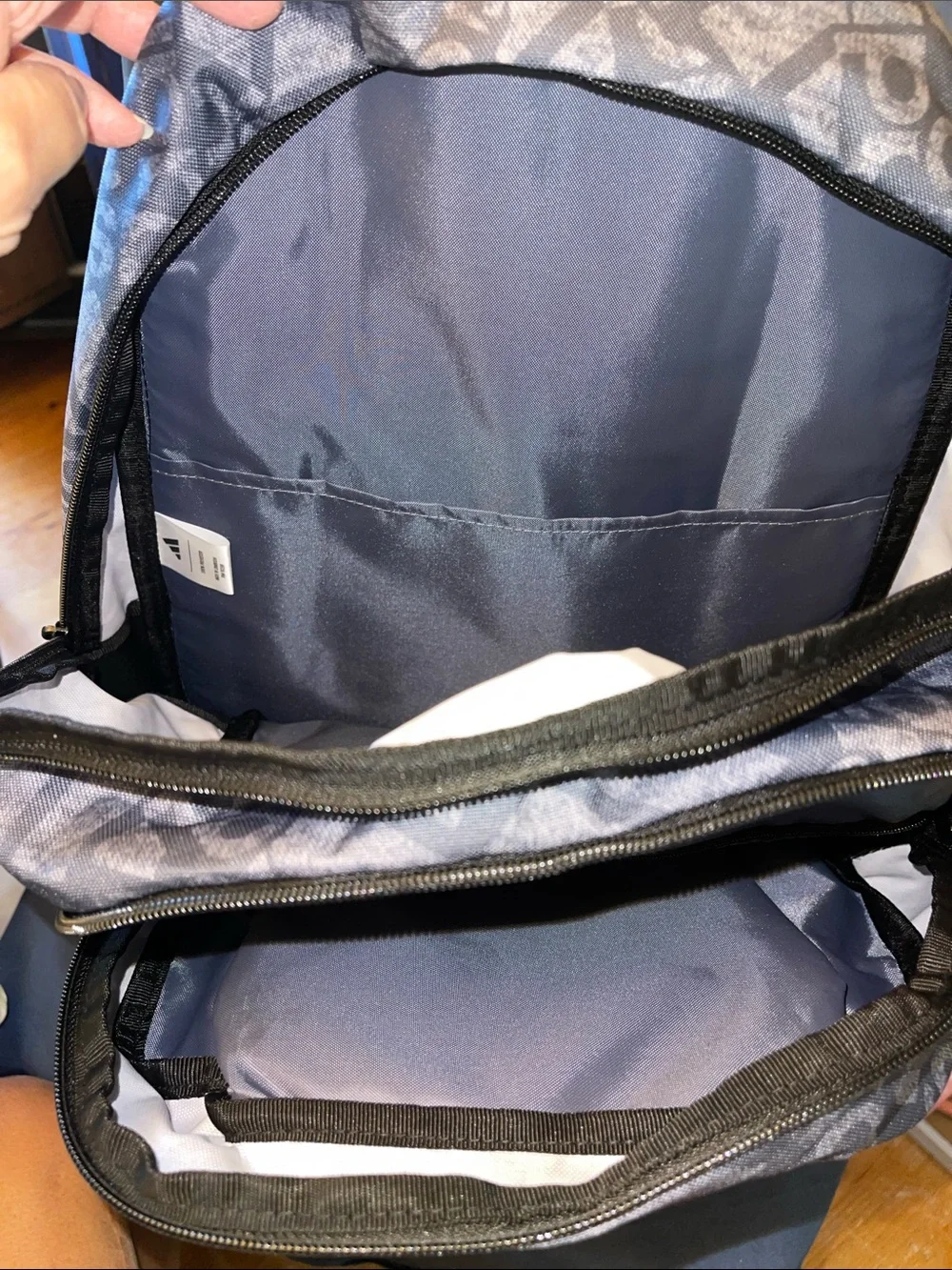 adidas Fundare sonic-Grey/Black with Red Logo Men's Backpack